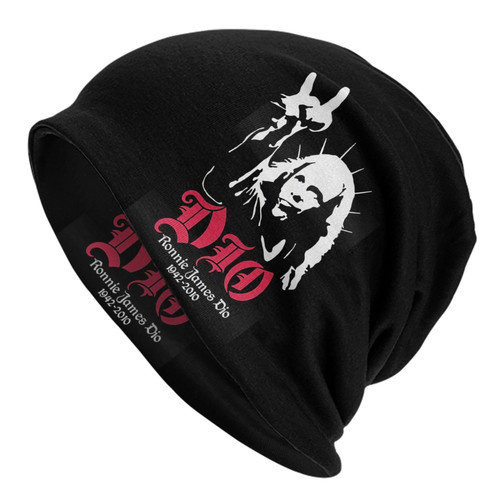 JamesSBoyins Ronnie Rock James Dio Knit Hat Beanie Cap Fashion Knitted Hat for Men and Women Black