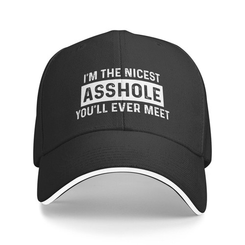 I'm The Nicest Assholes You'll Ever Meet Hat for Men Dad Hat Graphic Hats Black I'm The Nicest Assholes You'll Ever Meet Hat for Men Dad Hat Graphic Hats Black