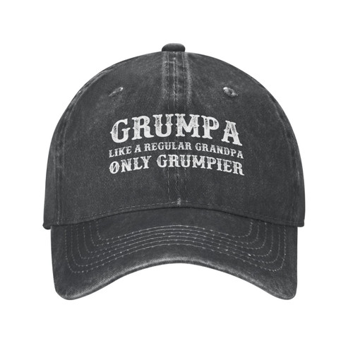 Grumpa Like A Regular Grandpa Only Grumpier Hat Women Baseball Cap Funny Cap Black