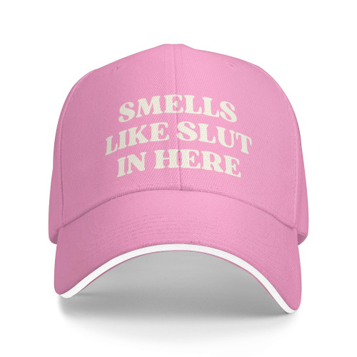 Smells Like Slut in Here Baseball Cap Trucker Smells Like Slit in Here Trucker Hat Men Women Pink