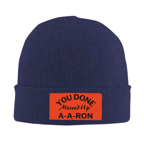 You-Done Messed Up A-A-Ron Knit Hat for Men Women Warm Winter Hats Beanie Fashion Cap Navy Blue
