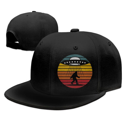 UFO Bigfoot Snapback Hats for Men Baseball Cap Adjustable Flat Bill Trucker Dad Gift,Husband,Boy Friend,Brother,Uncle,Grandfather,Grandpa Black UFO Bigfoot Snapback Hats for Men Baseball Cap Adjustable Flat Bill Trucker Dad Gift,Husband,Boy Friend,Brother,Uncle,Grandfather,Grandpa Black