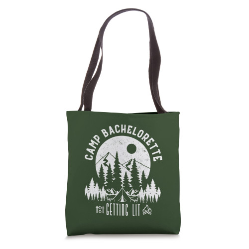 Camp Bachelorette Getting Hitched Bride Party Matching Gift Tote Bag