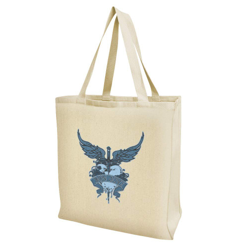 GRAPHICS & MORE Bon Jovi Heart and Dagger Grocery Travel Reusable Tote Bag