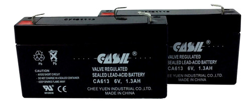 Casil 6V 1.3Ah Replacement Battery Compatible with WB613 UB613 PS612 WKA6-1.3F ExpertPower EXP612 6V 1.2 Mighty Max ML1.3-6 Crome AJC SigmasTek Elk 0613 NPP NP6-1.3 2 Pack