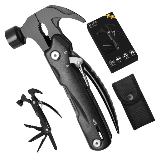 MirrorZone Multitool Camping Accessories, Multitool Hammer Camping Gear Survival Tool, Mens Gifts, Cool Gadgets, Stocking Stuffers for Men, Perfect Christmas Gifts for Men/Dad/Husband/Him (black) MirrorZone Multitool Camping Accessories, Multitool Hammer Camping Gear Survival Tool, Mens Gifts, Cool Gadgets, Stocking Stuffers for Men, Perfect Christmas Gifts for Men/Dad/Husband/Him (black)