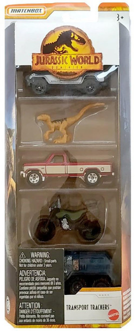 Matchbox Jurassic World 5 Pack Dominion (Transport Trackers) Matchbox Jurassic World 5 Pack Dominion (Transport Trackers)