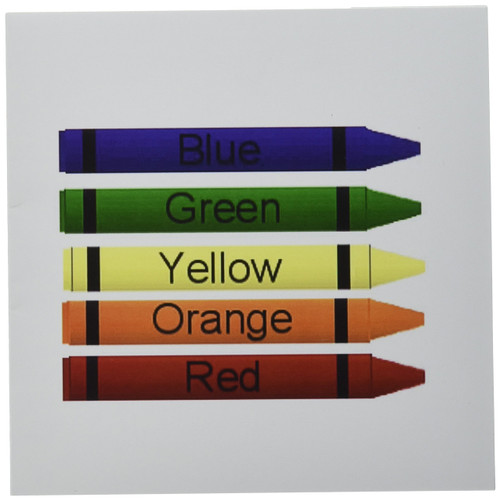 3dRose Five Crayons - Greeting Cards, 6 x 6 inches, set of 6 (gc_60761_1)