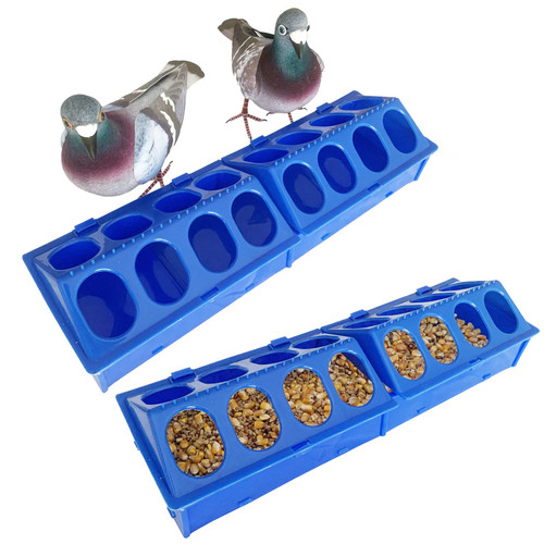 Pigeon Feeder 2pc Chicken Feeder Parrots Feeder Feeding Birds Bowl Bird Feeder for Poultry (16in//40cm)