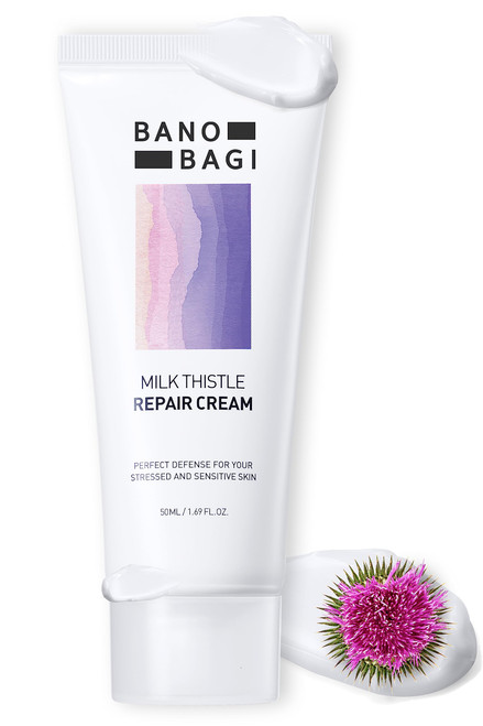 BANOBAGI Milk Thistle Repair Cream | Korean Skin Care Face Moisturizer Face Cream for Women & Men | Korean Moisturizer Barrier Repair Cream w/Centella Asiatica & 50% Burdock Root Extract (1.01oz)