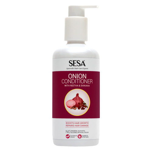 sesa Onion Conditioner with Reetha & Shikakai Hair Growth & Hair Fall Control No Sulphates, Parabens, Silicones & Artificial Color 300 ml (Pack of 1) Onion Conditioner 300ml