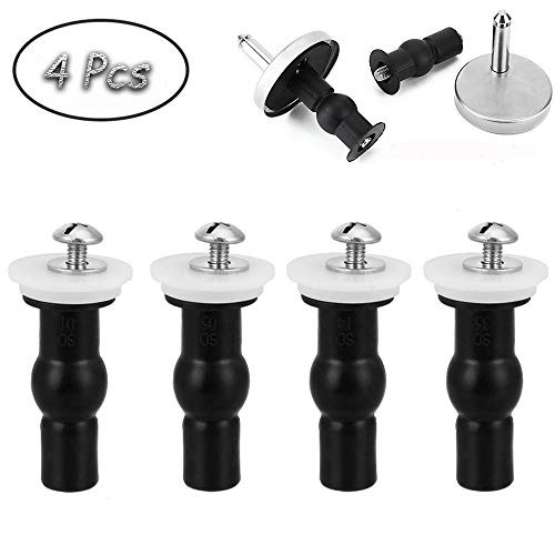 4Pack Toilet Seat Hinges Screws Toilet Seat Fixings Fix Expanding Rubber Top Nuts Screws