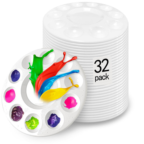 Hulameda 32pcs Paint Tray Palettes, Paint Pallet, Paint Palettes,Paint Trays, Paint Trays for Kids, Plastic Palette, Paint Pallets for Kids Hulameda 32pcs Paint Tray Palettes, Paint Pallet, Paint Palettes,Paint Trays, Paint Trays for Kids, Plastic Palette, Paint Pallets for Kids