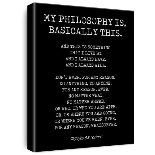 Inspirational Canvas Wall Art Philosophy Quote Print Framed Motivational Painting Artwork Ready to Hang Home Office Wall Decor 15x11.5 Inches