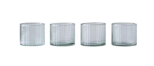 Creative Co-op Clear Hand-Blown Bubble Drinking Glass