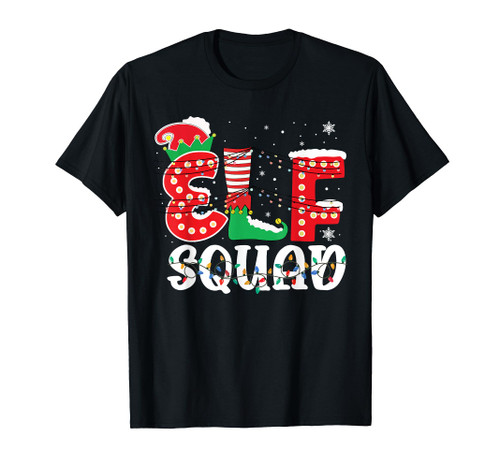 Elf Squad Funny Group Family Matching Christmas Pajamas Xmas T-Shirt Elf Squad Funny Group Family Matching Christmas Pajamas Xmas T-Shirt