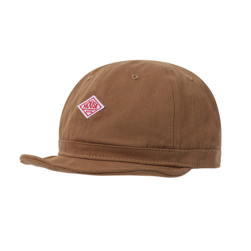Croogo Cotton Trucker Hat Short Brim Baseball Cap Low Profile Casual Flat Brimmed Lightweight Hats Cotton Sun Hat,Khaki-BB5