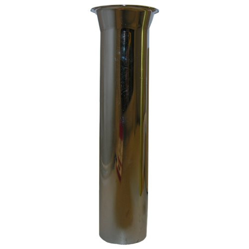 LASCO 03-2703 22-Gauge Flanged Tailpiece for 1 1/2-Inch Drain, 1 1/4-Inch x 6-Inch, Chrome Plated Brass