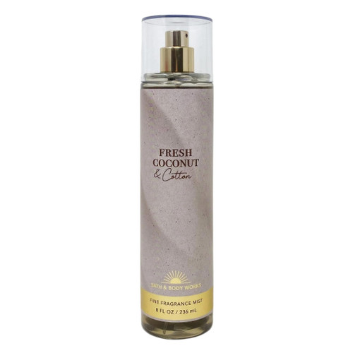 Bath and body Lotion, Perfume Mist, Shower Gel Holiday and Tropical Fragrance Collection (Fresh Coconut Cotton Mist, 8 Ounce)