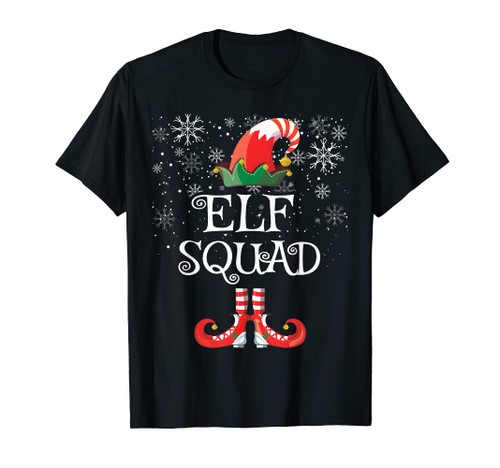 Elf Squad Shirt Funny Family Matching Christmas T-Shirt