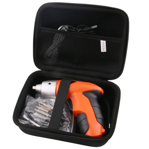 JINMEI Hard EVA Carrying Case Compatible with for Stalwart 25 piece 4.8V Cordless Screwdriver/SKIL Rechargeable 4V Cordless Screwdriver.(Only Case)