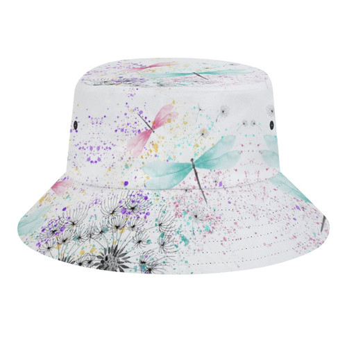 Dragonfly Bucket Hat for Women Men Reversible Summer Fashion Fisherman Beach Sun Cap