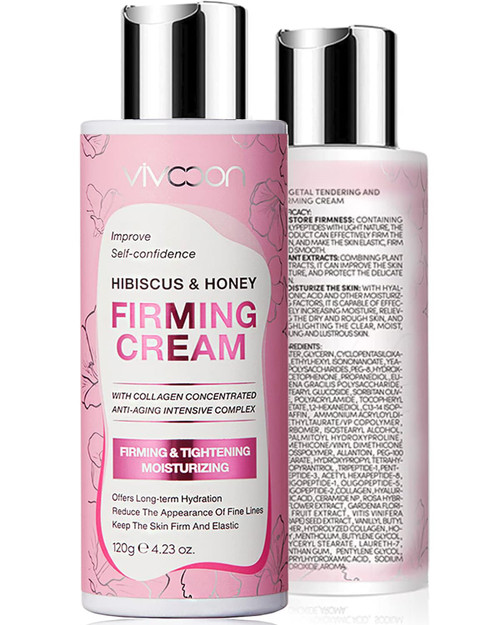 Hibiscus Honey Firming Cream - Neck Firming & Skin Tightening Cream for Sculpted Body with Cellulite Hot Cream, Reduces Look of Neck Lines, Tightens & Smooths with Collagen and Hyaluronic Acid 4 Fl Oz Hibiscus Honey Firming Cream - Neck Firming & Skin Tightening Cream for Sculpted Body with Cellulite Hot Cream, Reduces Look of Neck Lines, Tightens & Smooths with Collagen and Hyaluronic Acid 4 Fl Oz