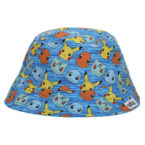 Bioworld Pokemon Characters Youth Graphic Bucket Hat Blue Bioworld Pokemon Characters Youth Graphic Bucket Hat Blue