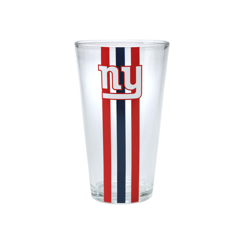 FOCO New York Giants NFL Team Stripe Pint Glass FOCO New York Giants NFL Team Stripe Pint Glass