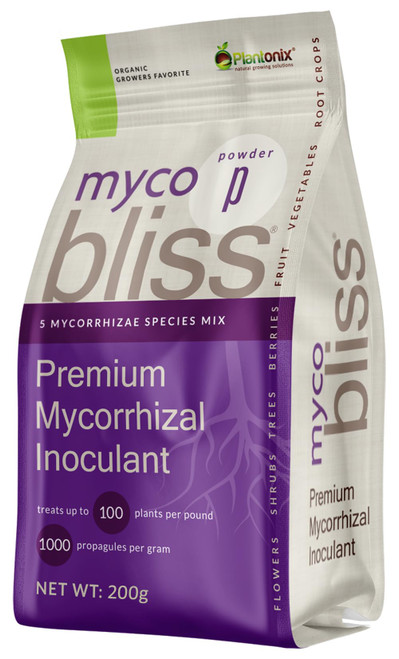 Myco Bliss - Mycorrhizal Inoculant for Plants - 5 Superior Strains - Organic Mycorrhizae Root Enhancer - Increases Nutrient Absorption & Crop Yields (200 Grams, Powder) Myco Bliss - Mycorrhizal Inoculant for Plants - 5 Superior Strains - Organic Mycorrhizae Root Enhancer - Increases Nutrient Absorption & Crop Yields (200 Grams, Powder)