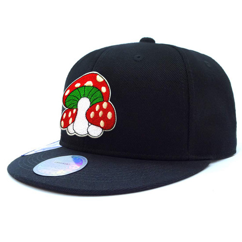 Love To Mushroom Embroidered Flat Bill Snapback Hats Women Men Hiphop Adjustable Baseball Caps Love To Mushroom Embroidered Flat Bill Snapback Hats Women Men Hiphop Adjustable Baseball Caps