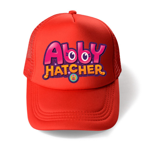 Potekoo Girls Abby Hatcher Hat-Summer Adjustable Baseball Cap Mesh Patchwork Sun Hat for Kids Red