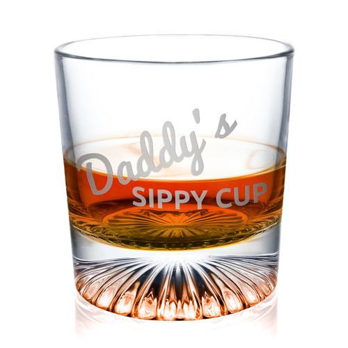 Whiskey Glasses for Men Daddy's Sippy Cup, Funny Birthday Anniversary Gag Gifts Ideas for New Dads, Whiskey Gifts for Father Husband