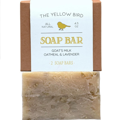 The Yellow Bird Natural Bar Soap (Goat's Milk Lavender Oats, 2 Bar Pack)