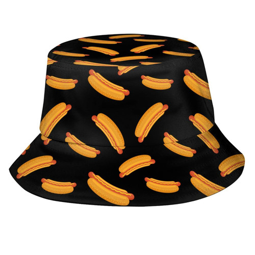 Hot Dog Bucket Hat Packable Funny Food Fisherman Cap Lightweight Outdoor Summer Travel Beach Sun Hats for Men Women Boy Girl