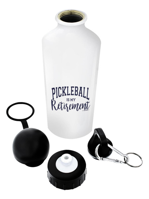ThisWear Pickleball Retirement Gift For Women Pickleball Is My Retirement Aluminum Water Bottle with Clip & Sport Top