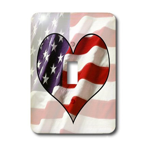 3dRose LLC lsp_12149_1 American Flag Heart, Single Toggle Switch 3dRose LLC lsp_12149_1 American Flag Heart, Single Toggle Switch