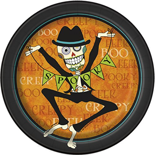 Day of the Dead Halloween Dessert Plates, 8ct Day of the Dead Halloween Dessert Plates, 8ct