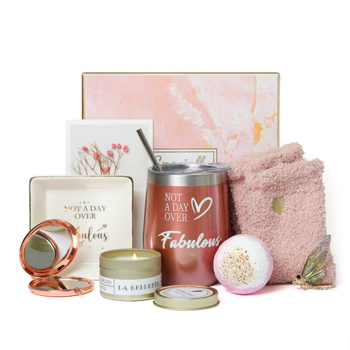 Birthday Gifts for Women, Gifts for Mom, Relaxing Spa Gift Box Basket for Her Best Friend Sister, Unique Gifts for Women Who Have Everything