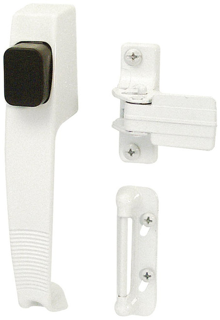 Prime-Line Products K 5116 Push Button Latch with Tie Down, White