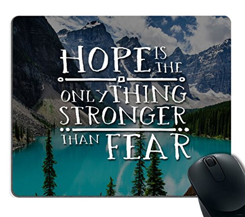 Smooffly Gaming Mouse Pad Custom,Bible Verses Hope Is The Only Thing Stronger Than Fear Personality Desings Gaming Mouse Pad