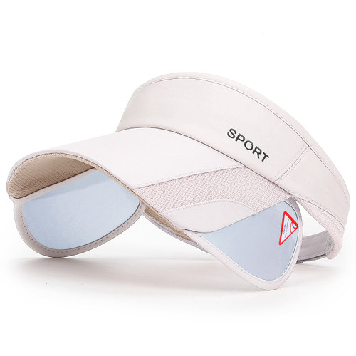 Bellady Sun Visors Hats Women Men Summer Golf Visor Cap with Retractable Brim Sun Protection Hat for Tennis Running, Beige