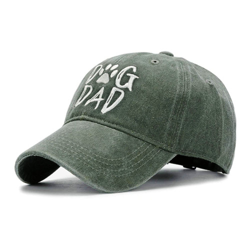 Waldeal Men's Dog Dad Washed Adjustable Baseball Cap Dog Lover Hat, Green Waldeal Men's Dog Dad Washed Adjustable Baseball Cap Dog Lover Hat, Green