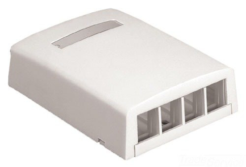 Panduit NK4BXEI-AY 4-Port Surface Mounting Box for LD3/LD5/LD10, Electric Ivory