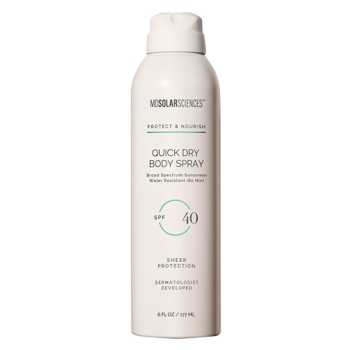 MDSolarSciences Quick Dry Body Spray SPF 40, Non-Greasy, Fast-Drying Sunscreen Spray Provides 80 Minutes of Water-Resistant Broad Spectrum Sun Protection, 6 Fl Oz