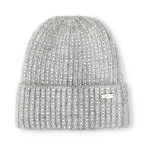 STEVE MADDEN Women's Crystal Beanie, Heather Grey