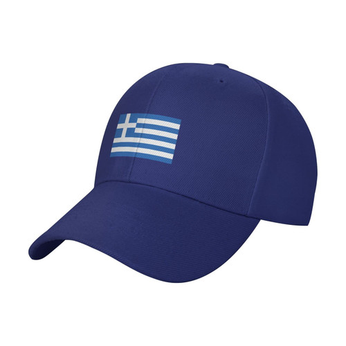 Flag of Greece Baseball Cap Men and Women Duck Tongue Hat Casquette Adjustable Blue