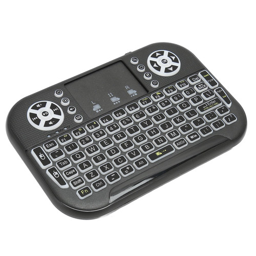 Mini Bluetooth Keyboard with Touchpad, Portable Wireless Keyboard, 2.4GHz RF Multi Touch, Rechargeable Handheld Keyboard Controller for Smartphones, PC, Tablet, Laptop TV Box