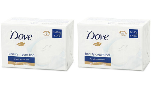 Dove Bar Soap - Beauty Cream Bar - Net Wt. 3.5 OZ (100 g) Per Bar - 4 Count Bars Per Package - Pack of 2 Packages (Total of 8 Bars)
