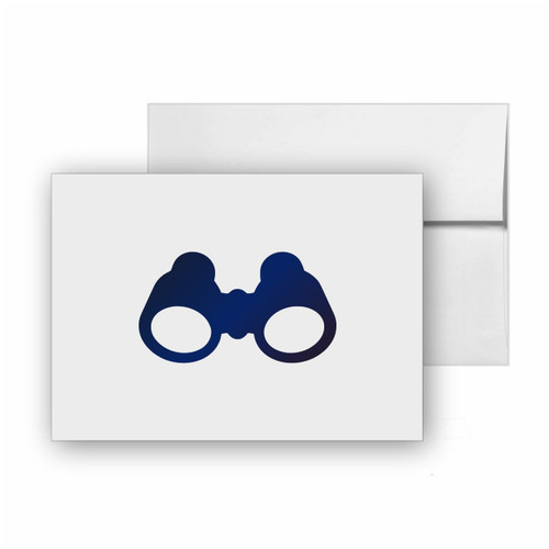 Binoculars Find Look Looking Research, quality blank cards CC-25953